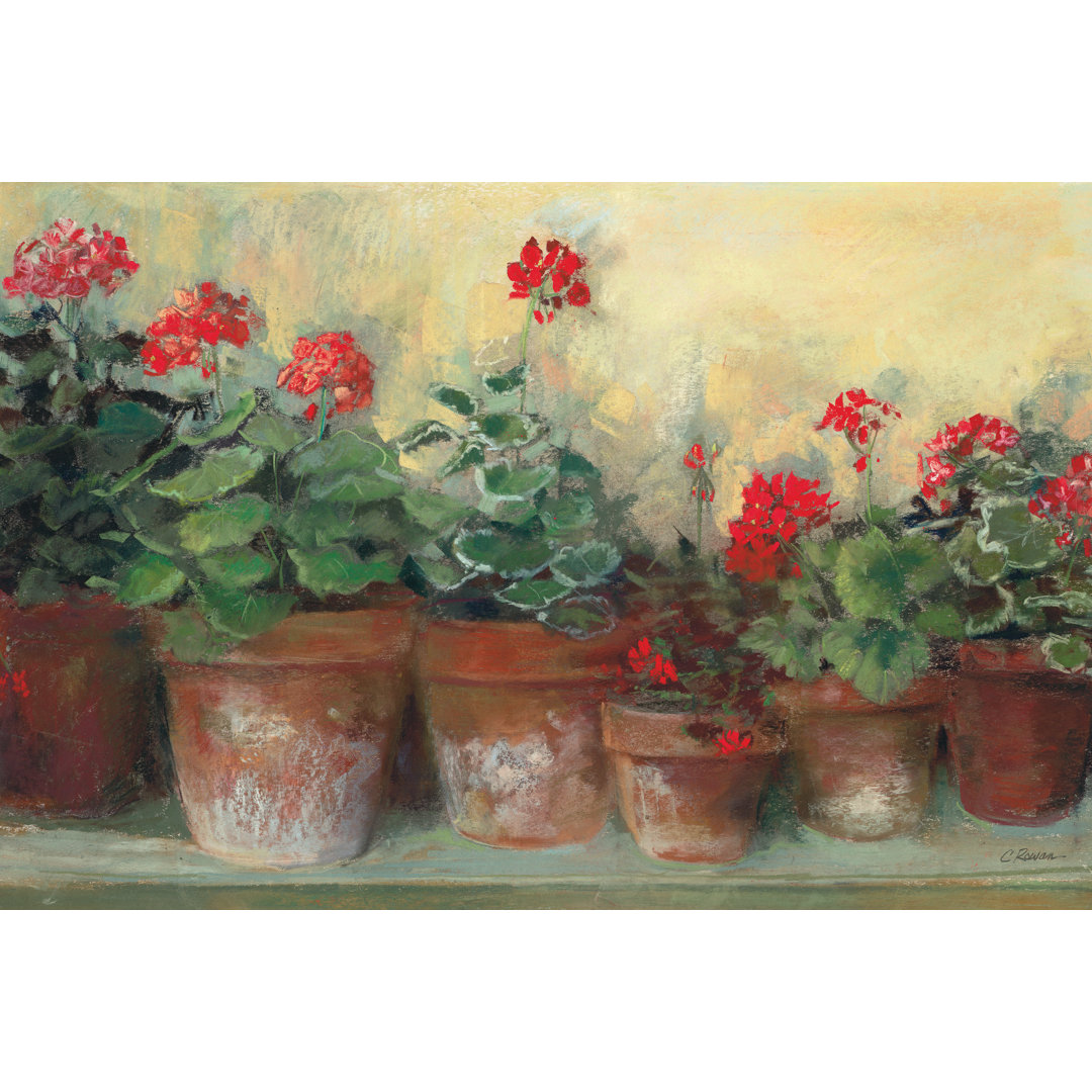 " Kathleens Geraniums " by Carol Rowan Painting Print Andover Mills™ 