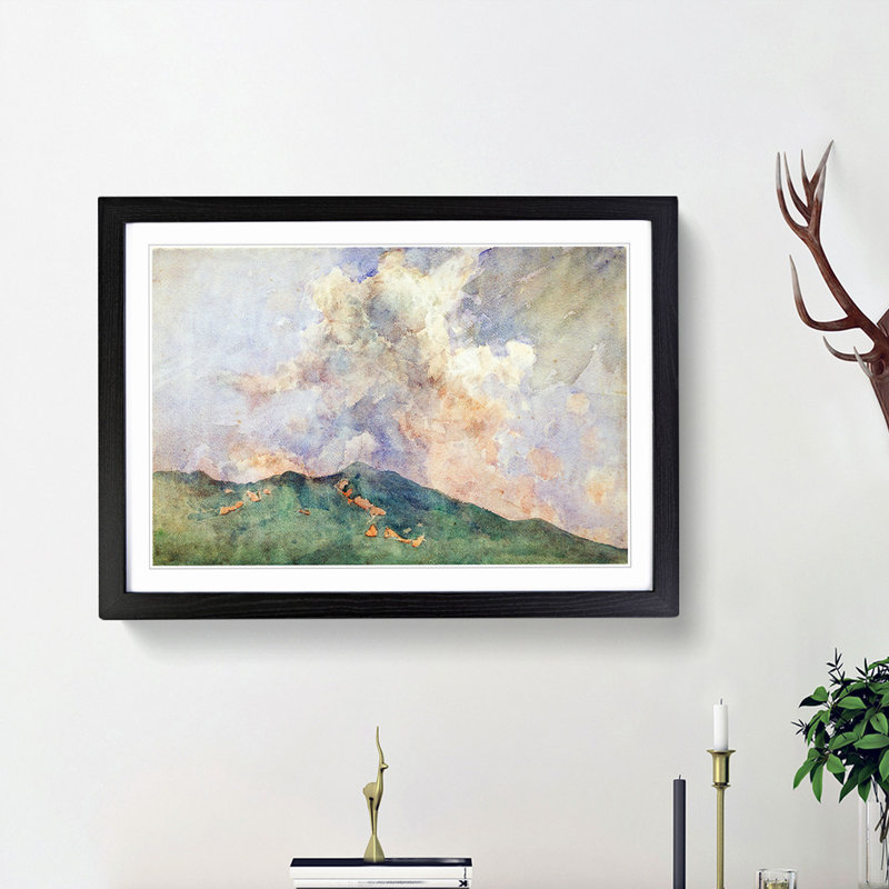 Cloud by Asai Chu - Picture Frame Painting Print, 27cm H x 36cm W x 2cm D, Black Framed