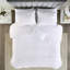 Housse de couette en coton croisé 4 pièces, double / grand, lavable à la machine luxe