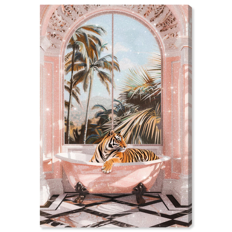 «Sleeping Tiger Bath» par Art Remedy, Toile tendue, H 15 po x l 10 po