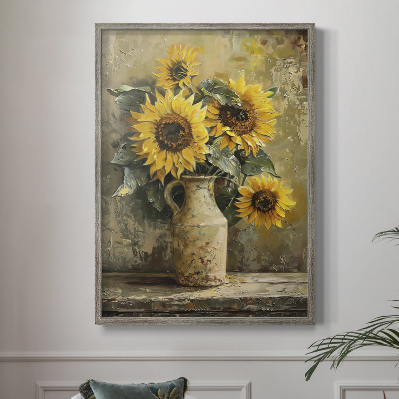 Reproduction encadrée FLORAL Series XXIV - bois massif, H 11 po x l 9 po