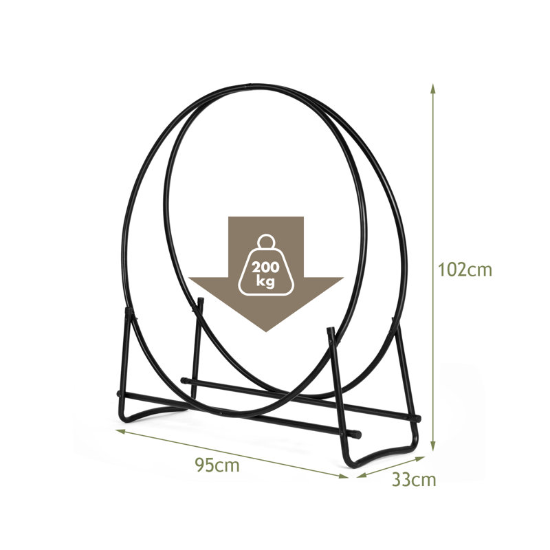 ZiZi 95cm W Wood Log Rack