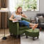 Fauteuil demi-tonneau rembourré avec repose-pieds 27,4 po Torince-961691189-961691190