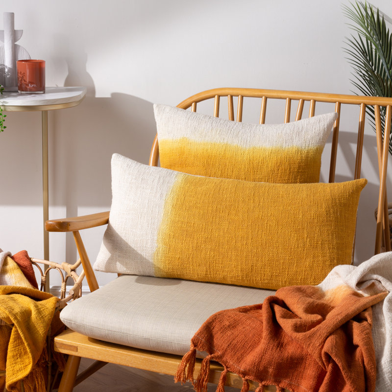 Square Cushion Cover, Ochre