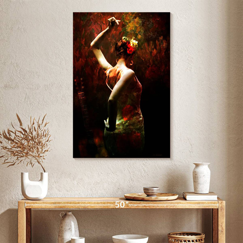 Danseur de flamenco, H 39 po x l 26 po