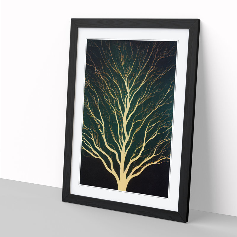 Gothic Tree Vol.3 - Picture Frame Print, Black, 64cm H x 46cm W x 2cm D