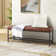 Quinlynn Faux Leather Upholstered Bench with Button-tufted Design