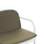 Causeuse d'extérieur en PP Luna, structure blanche avec coussin vert Luna-960115016-960115017