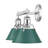 Orwell 2-Light Vanity Light in Pewter with Pine Green-1977714444