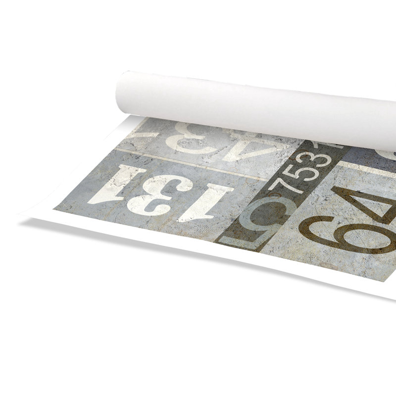 Impression de chiffres sur papier, H 31 po x l 31 po x P 1 po
