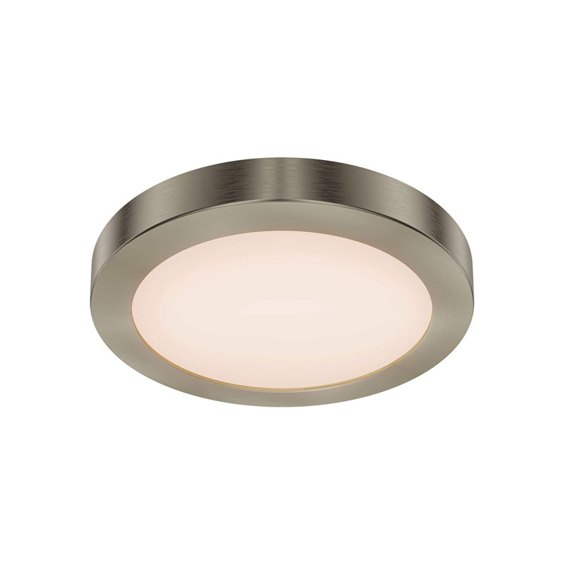 Plafonnier encastré Radiance, Nickel satiné, H 0,95 po x l 9 po x P 9 po