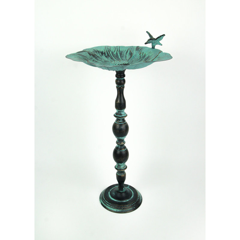 Aaisha Metal Sundial Birdbath