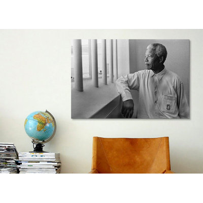 Political 'Nelson Mandela Portrait' Photographic Print on Canvas