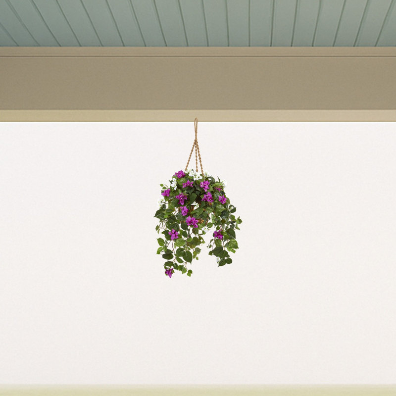 Panier suspendu pour plantes artificielles mixtes Bougainvillea