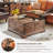 Farmhouse Lift Top Coffee Table, 36" Wood Square Living Room Table With Hidden Storage-1101106368