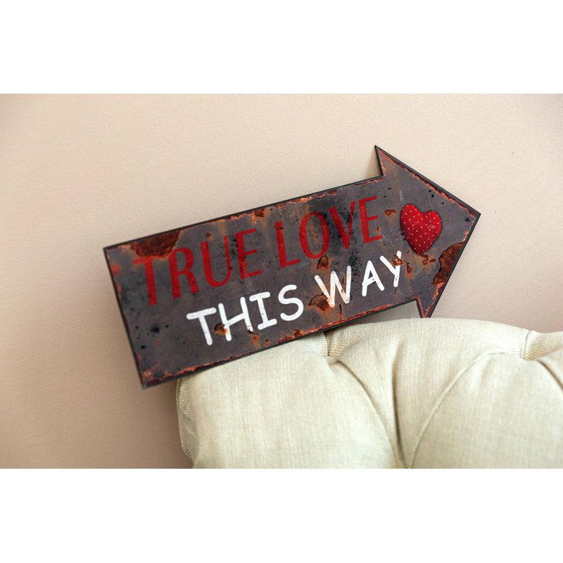 True Love This Way Textual Art on Metal
