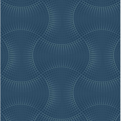 Calipso Blue  Geometric Textured Wallpaper