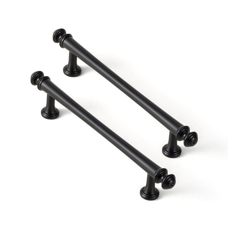 Gracieuses poignées d'armoire, 5", Noir, noir, noir, noir