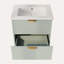 Meuble-lavabo mural moderne avec 2 tiroirs pour petites salles de bain, cabine de salle de bain, armoire d'appoint avec rangement