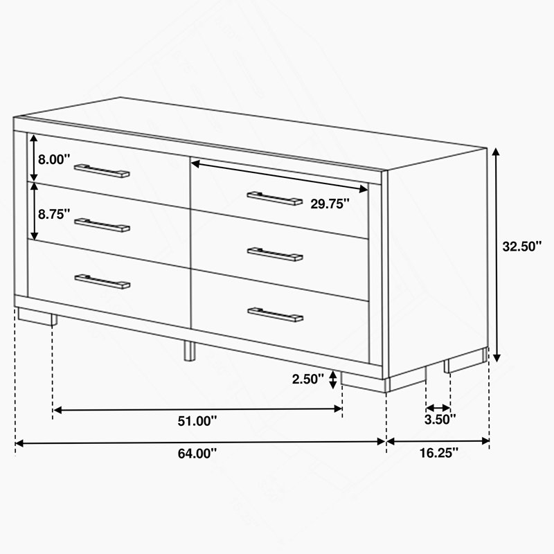 Commode 6 tiroirs