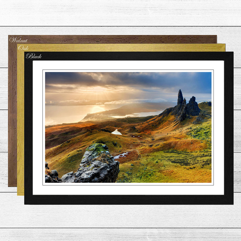 Landscape Isle of Skye Scotland 2 Framed Photographic - Framed Print, Black