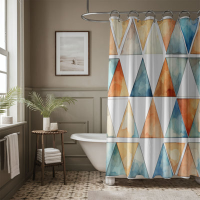 Delicate Polygonal Patterns - Rideau de douche Premium