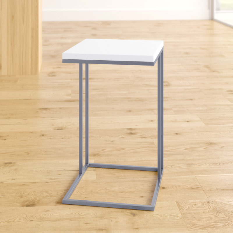 Cali Side Table, Chrome-Plated Metal