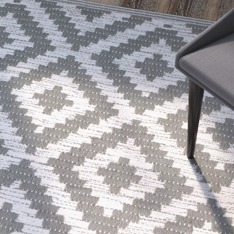 Lavallee Hand Woven Cotton Geometric Rug, Runner 2'3" x 7'