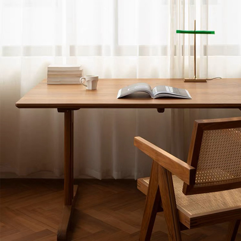 Simple ash wood dining table, 29.53"H x 78.74"L x 31.5"W