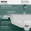 Lavabo de salle de bain rectangulaire courbé en porcelaine vitrifiée de 23 po Karran Valera