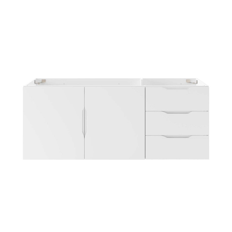 Base de meuble-lavabo simple mural 48 po Modway seulement, Blanc