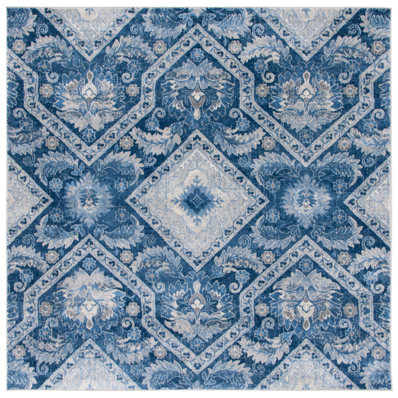 Daiton Performance Argyle Rug, Square 6'7"