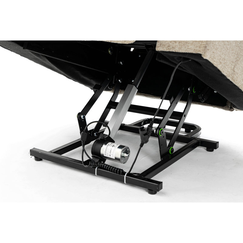 Infinite Position Single Motor Up To 350 LBS Power Lift Recliner Chair For Elderly, Heavy Duty Motion Mechanism With 8-Point Vibration Massage And Lumbar Heating, USB Charging Port, Cup Holders