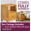 40cm W Rubberwood Bedside Table