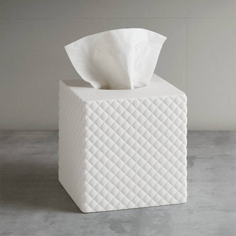 Ensemble d'accessoires de bain en résine, Blanc