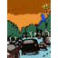 Rush Hour Sunset Boulevard Print by Deborah Blum-477574427