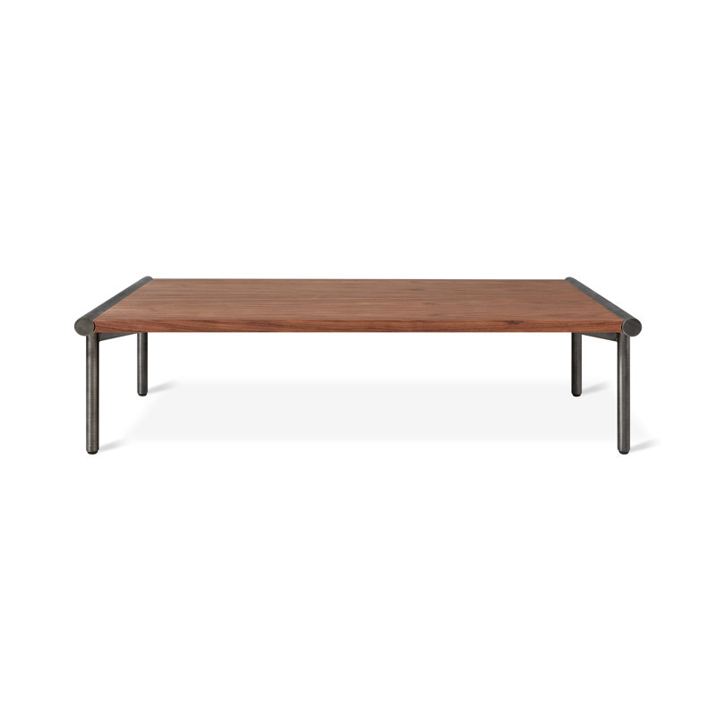 Manifold Nesting Coffee Table, Natural Walnut Top/Pewter Base