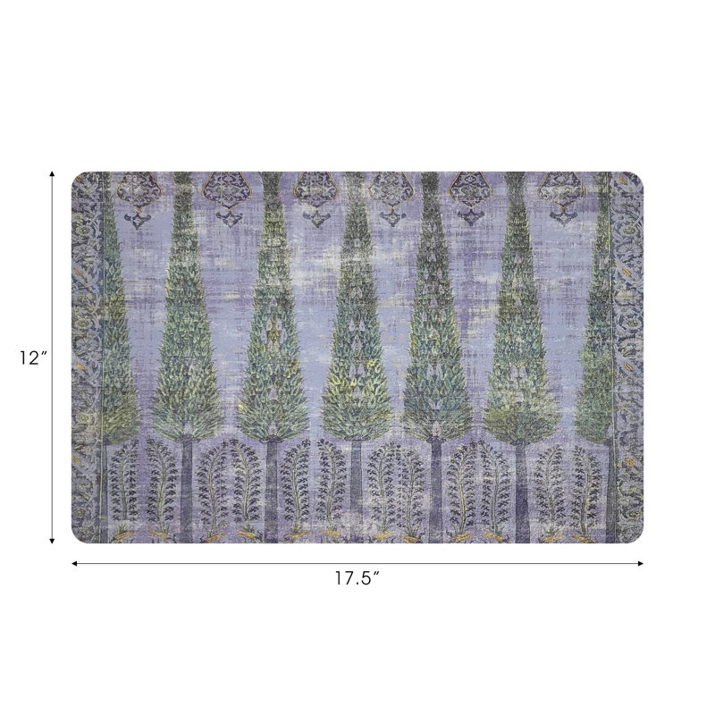 Topkapi Garden Pebbles Placemat Set, Gold/Purple