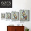 Fantastic Florals Fox, assis, reproduction encadrée - bois massif-1001001187-1001001214