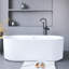 67 In. X 32 In. Acrylic Oval Freestanding Soaking Bathtub