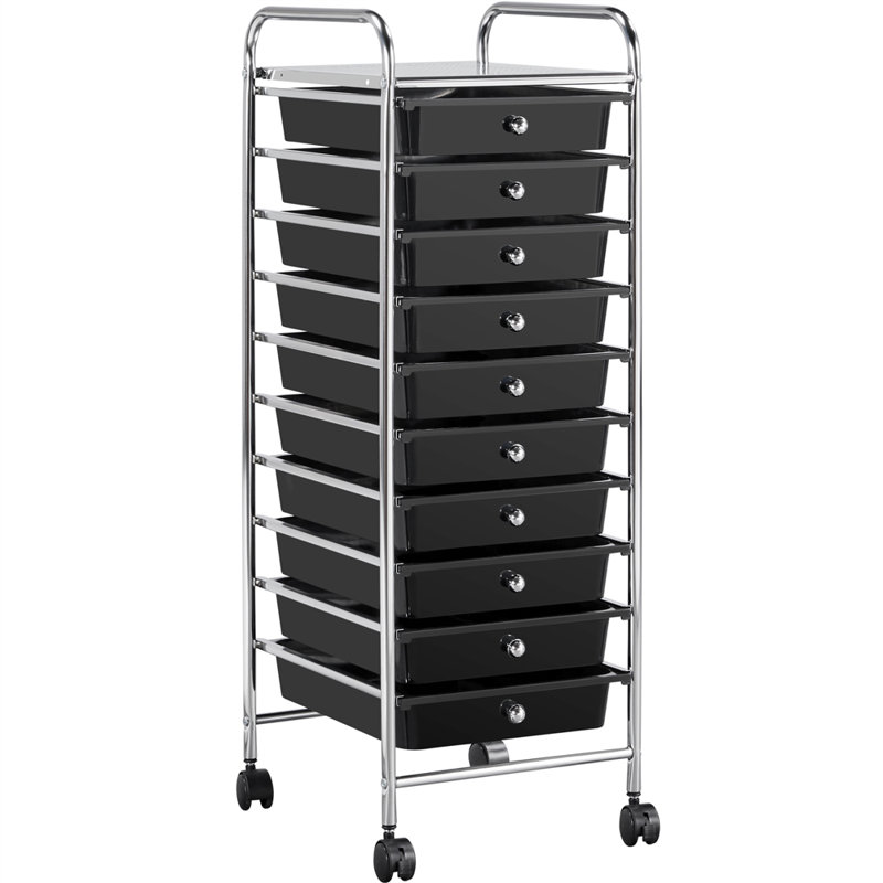 10 tiroirs de rangement Lundys, Noir