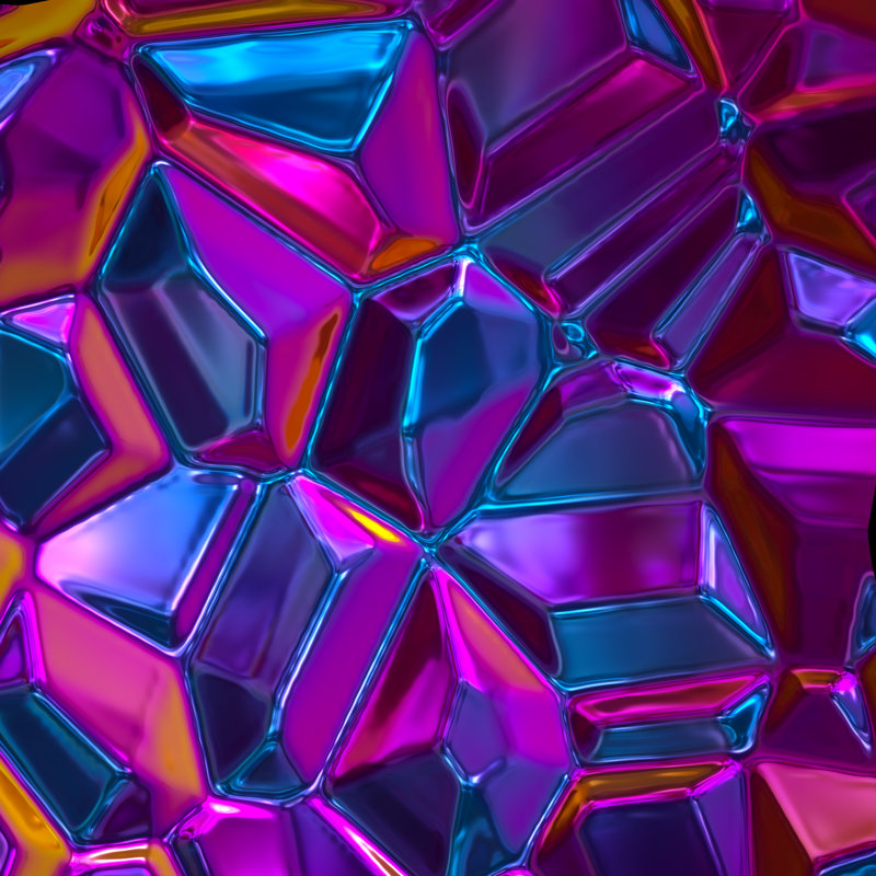 Violet Purple Crystal, 122cm H x 122cm W x 3.8cm D