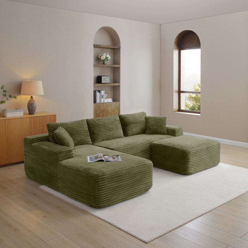 Repose-pieds Corduroy, Vert