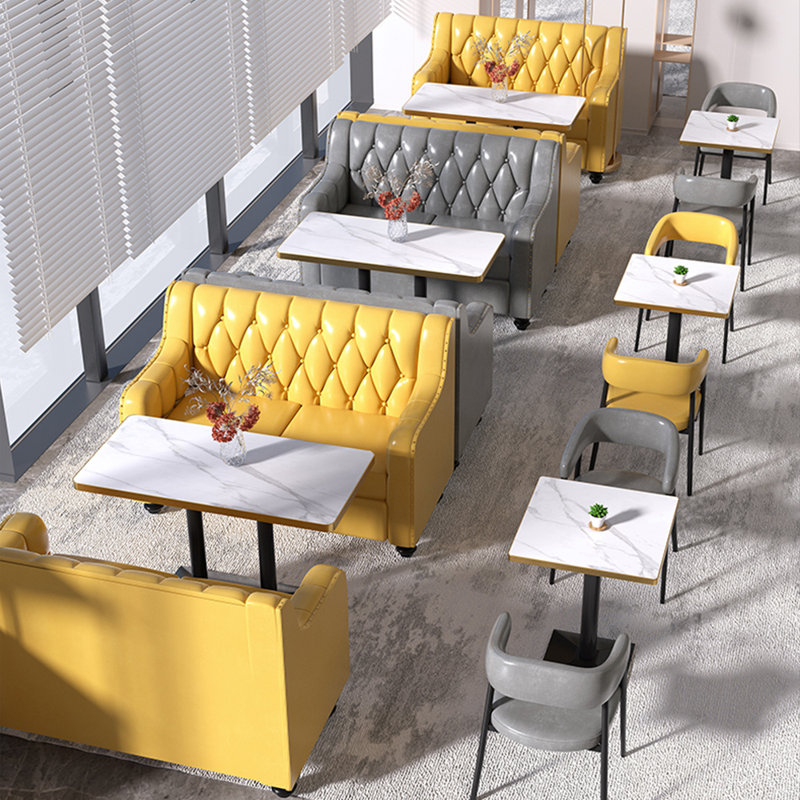 Bancs de restaurant modernes et simples de luxe, Gris