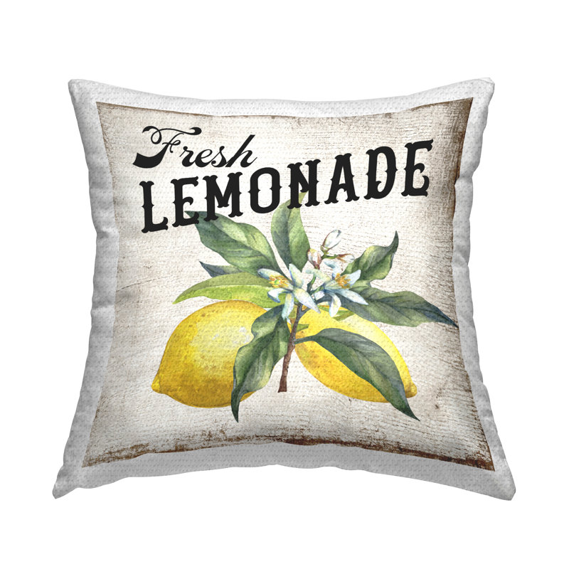Coussin d'extérieur Rustic Fresh Lemonade par Creatif Belle