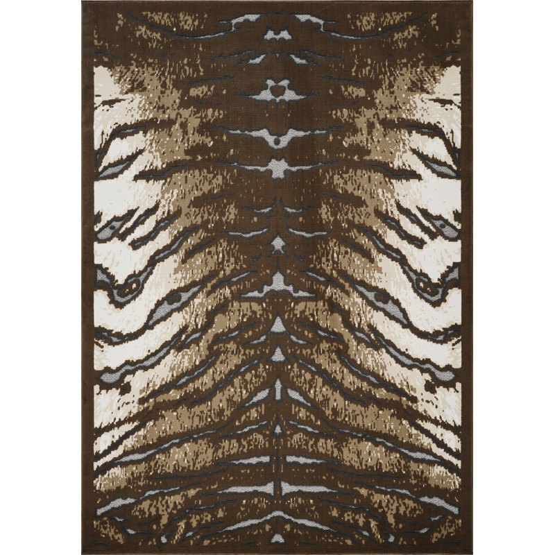 Tapis brun, 5 pi 3 po X 7 pi, Rectangle 5 pi 3 po x 7 pi