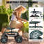 Chariot de jardin avec chariot de scooter roulant avec siège pivotant extensible et panier utilitaire ... (Vert)