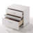 White High Gloss 3-Drawer Nightstand
