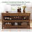 63" Solid Wood Counter Height Bar Table with Storage