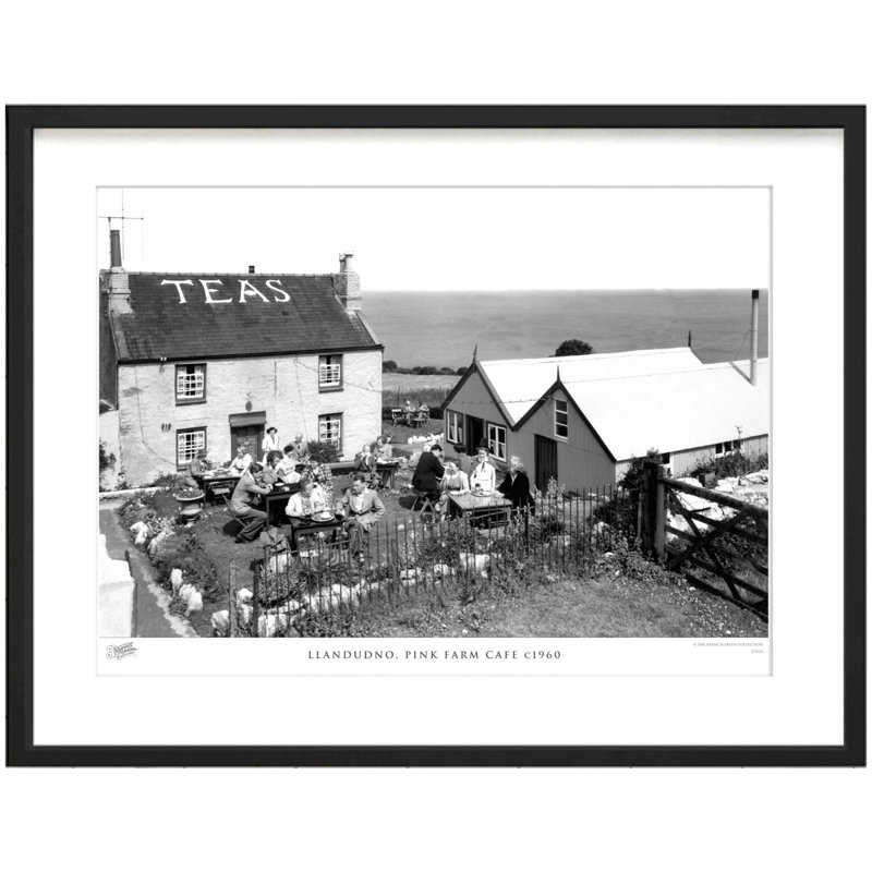 Llandudno, Pink Farm Cafe C1960 1 Piece Single Picture Frame Wall Art, 40cm H x 50cm W x 2.3cm D